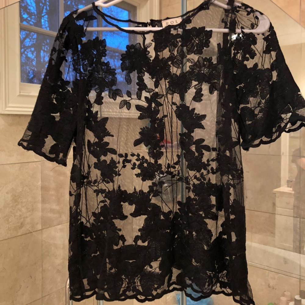 Black lace top